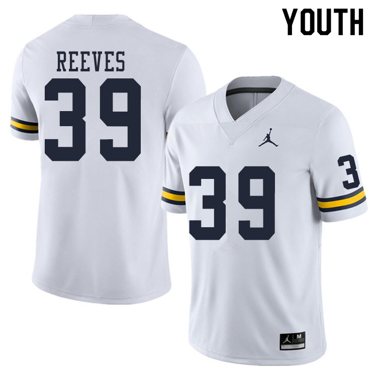 Youth #39 Lawrence Reeves Michigan Wolverines College Football Jerseys Sale-White